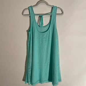 Altar’d State Teal Lace Overlay Dress